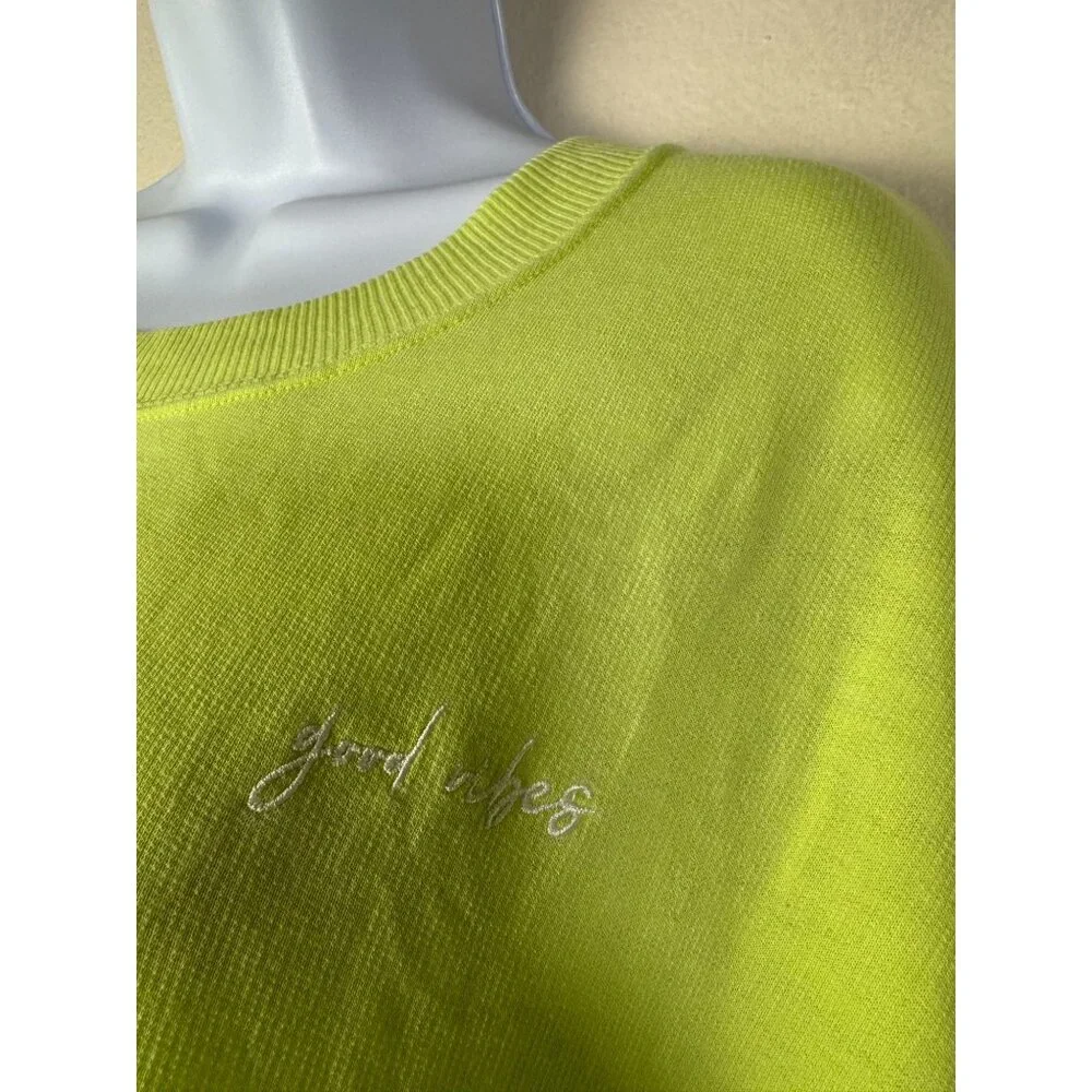 Infinitely Free People Cozy Cool Girl Sleep Tee Oversized Neon Green Women Small - Picture 10 of 16